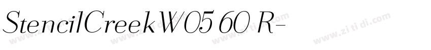 StencilCreekW05 60 R字体转换